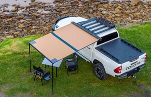 Arb Alum Awn W Light 2000X2500 Blk Arb Alum Awn W Light 2000X2500 Blk